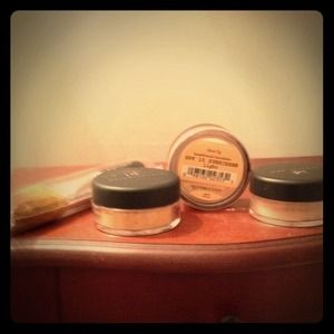 Two foundations, mineral veil, and brush