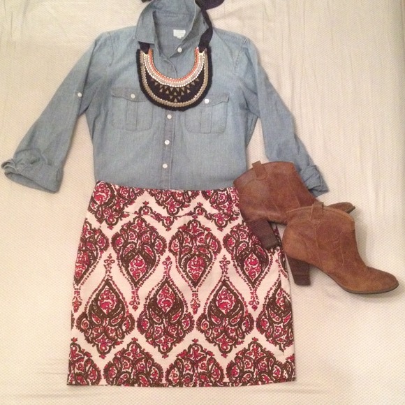 🔴TRADED -A-line paisley mini skirt