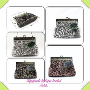 Handmade beaded sequin clutch/bag