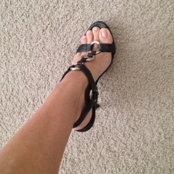 Jessica Simpson strapy black heels size 8.5