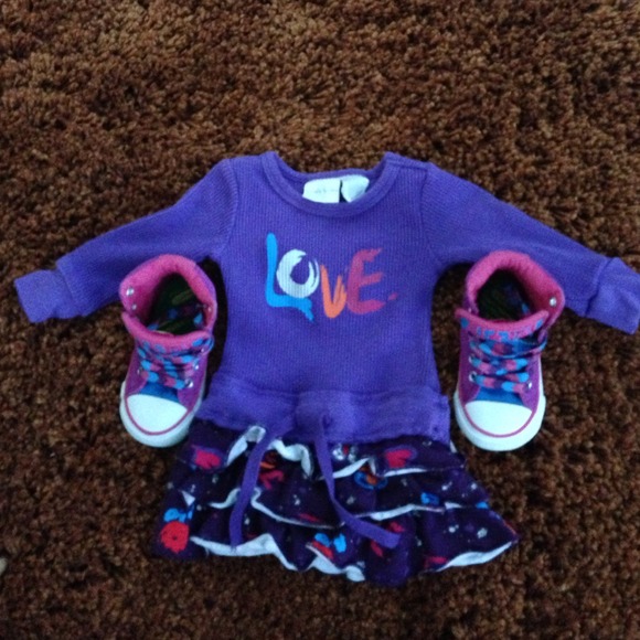 Purple infant shirt.