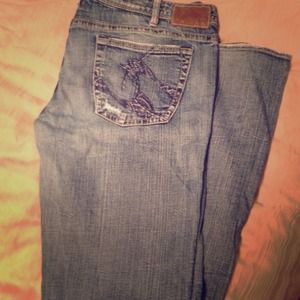 Sz 34 Silver Buckle Jeans