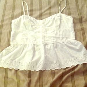 White Corset Tank AE