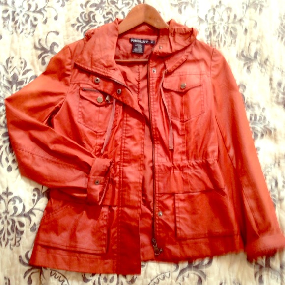 SOLD! NWOT Rust Coated cotton parka! S