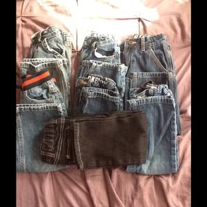 7 pairs of boys jeans