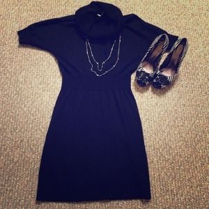 Adorable Loft Black Sweater Dress