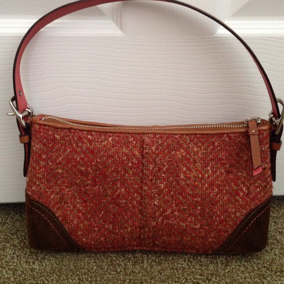 Coach purse shades of red and browns