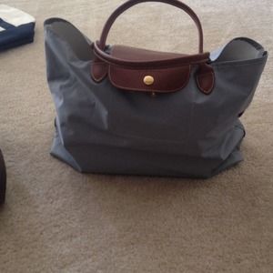 Longchamp grey book bag