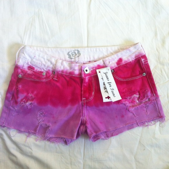 Bullhead denim pink and purple ombré shorts - Picture 1 of 4