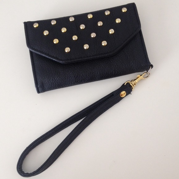 iPhone 4/5 studded card holder case/wallet