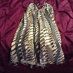 Christopher Deane blue black and teal dress