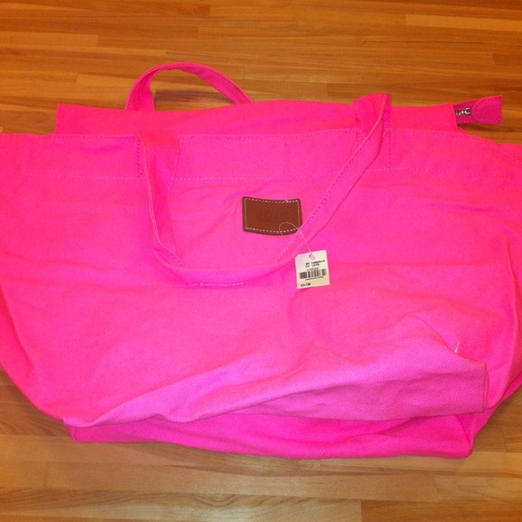 Victoria's Secret pink weekender bag