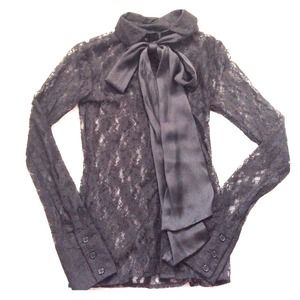 Kardashian Kollection Black Lace Blouse