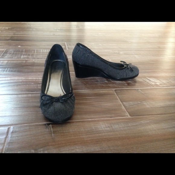 Gray felt shoes