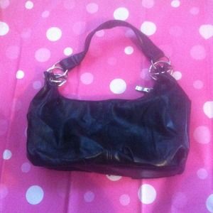 Black leather purse