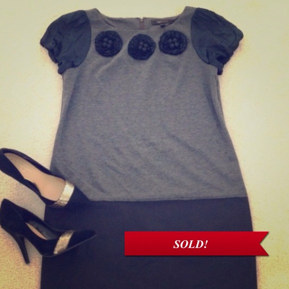 SOLD!!! BCBGMaxAzaria shift dress with appliqués