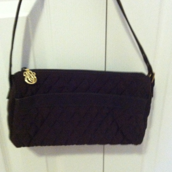 Brown quilted purse
