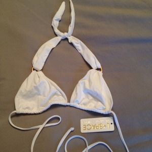 L*Space Glamorous bikini top in white
