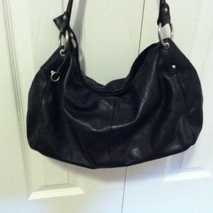 Black St Johns Bay Cowhide Leather purse