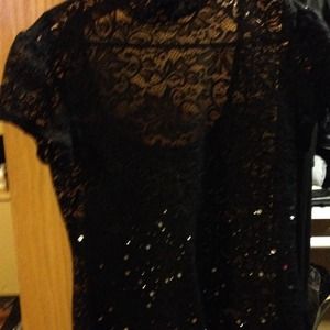 Large express lace top with diamonds
