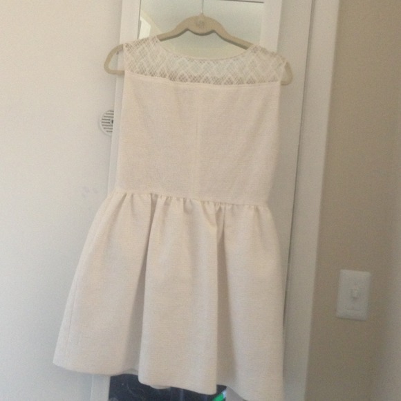 Zara cream white cocktail dress crochet lace - Picture 1 of 3