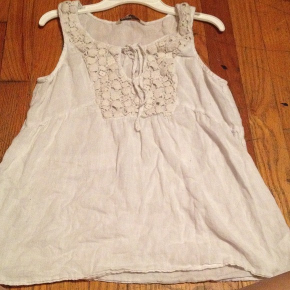 White crochet top