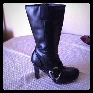Sassy studded black boots!