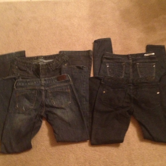 Lot of 4 pairs Express Jeans - Picture 1 of 4