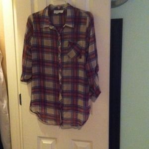 Womens plaid blouse *reserved*