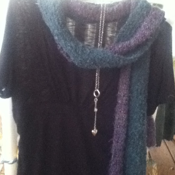 Two homemade scarves! One purple blend & one green