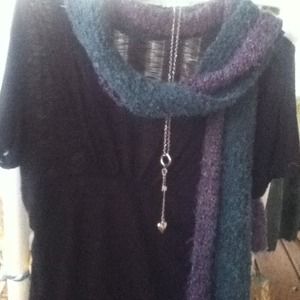 Two homemade scarves! One purple blend & one green