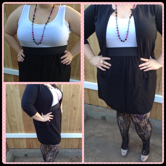 **SOLD**Piper and Blue black and white tank dress!