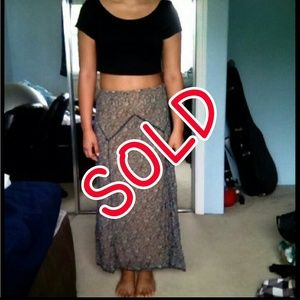 **BUNDLED**Black and cream maxi skirt