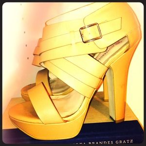 Be just fab in these! Super high caramel heels.