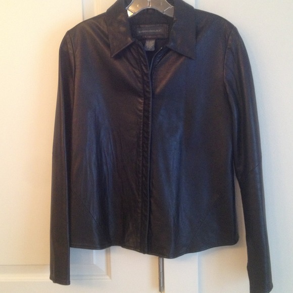 Banana Republic Black Leather Jacket