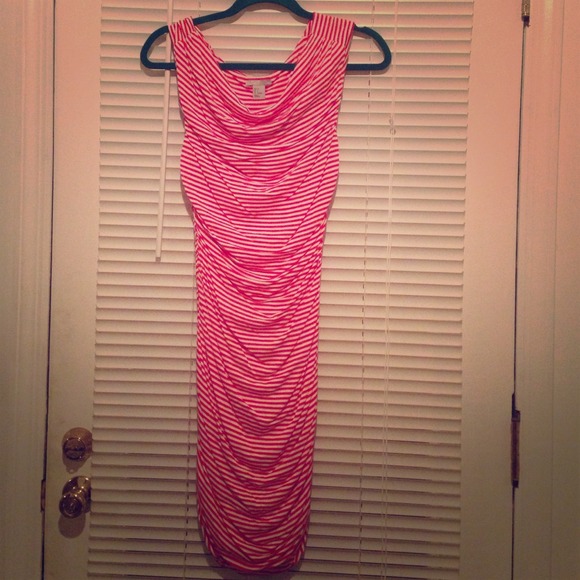 Stripped red &white dress