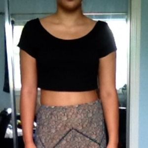 Black crop top