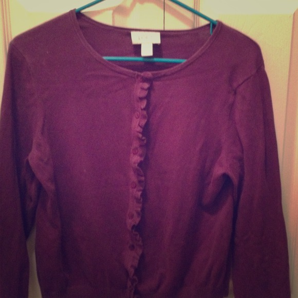 Purple cardigan
