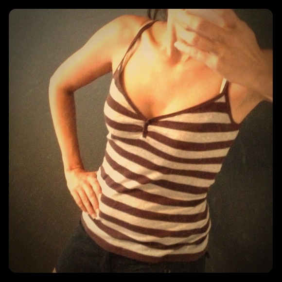 SOLD Brown and grey striped express tank