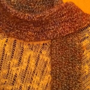 Handmade scarf with blended earth toned colors