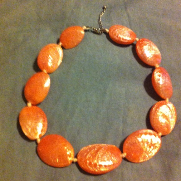 Pink shell necklace