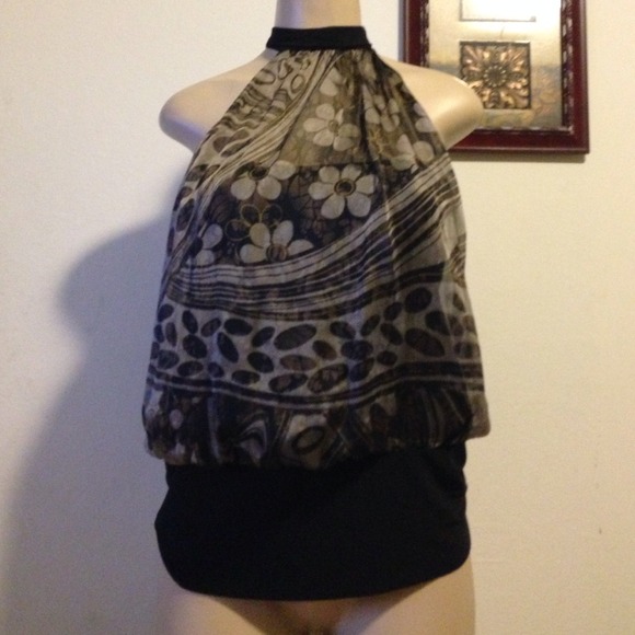 Black halter top