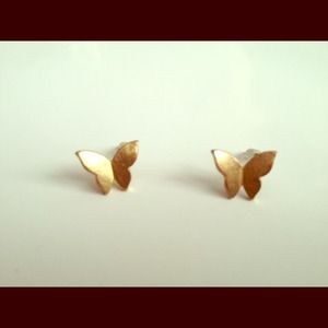 Gold Butterfly Earrings