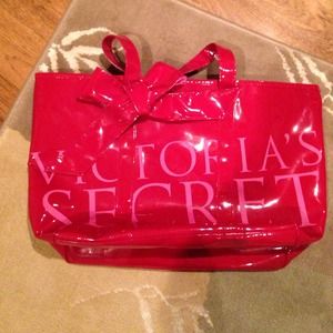 Red Victorias Secret bow tote