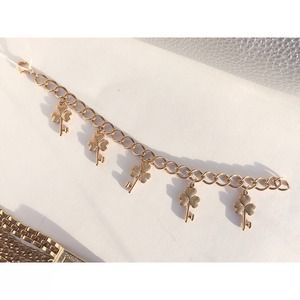 18 karat yellow gold filled charm bracelet