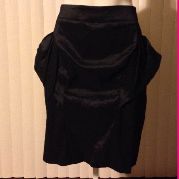 Black asos side peplum skirt