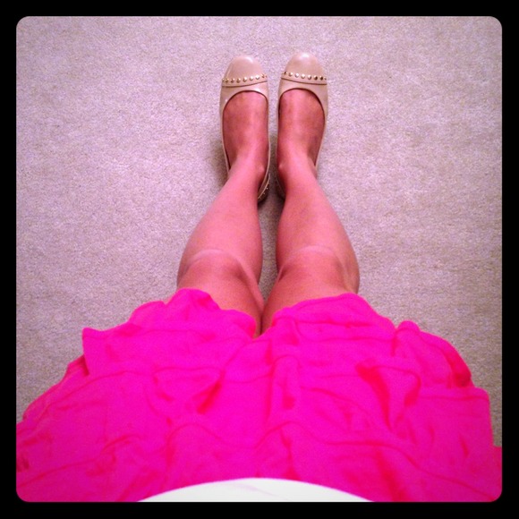 Hot pink skirt