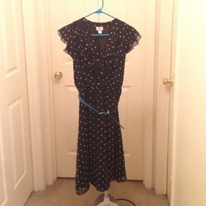 Cute black dress with white dot