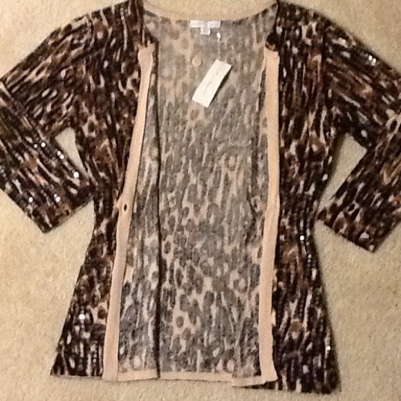 Leopard print sequenced cardigan - Picture 3 of 3