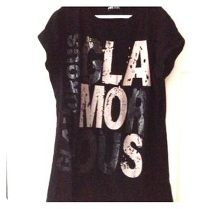 Wet Seal Black Graphic Tee!